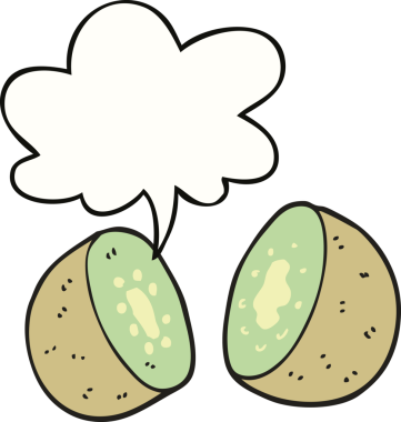 bir insan tarafından çizilmiş konuşma baloncuklu çizgi film kivi