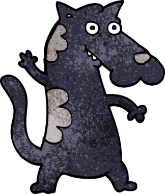 Bir insan tarafından çizilmiş karalama köpeği.