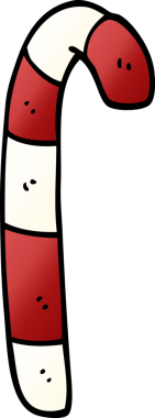 Çizgili çizgi çizgili şeker kamışı bir insan tarafından çizilmiş.