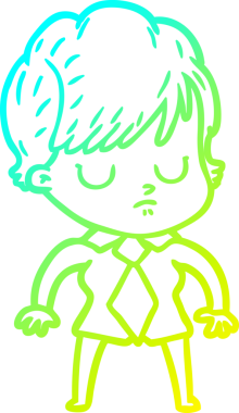 Bir insan tarafından çizilmiş bir karikatür kadın çizimi.