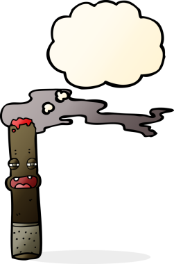 Bir insan tarafından çizilmiş düşünce balonlu çizgi film karakteri.