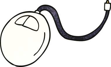 bir insan tarafından çizilmiş eski bir bilgisayar faresi karalaması