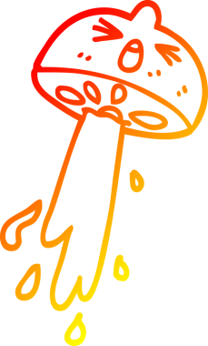 Bir insanın çizdiği karikatür narenciye çiziminin sıcak gradyanı