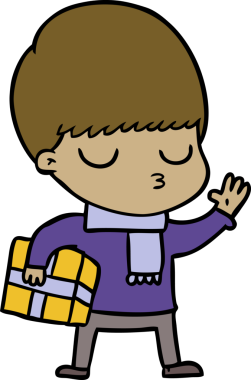 Bir insan tarafından çizilmiş sakin çocuk çizgi filmi.