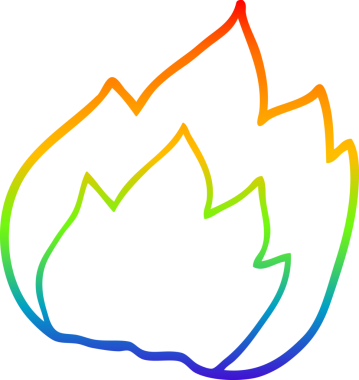 gökkuşağı gradyan çizgi çizimi bir insan tarafından çizilmiş bir çizgi film ateşi