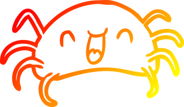 Bir insan tarafından çizilmiş bir cadılar bayramı örümceğinin sıcak çizgi çizimi