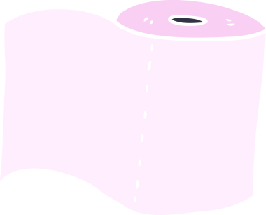 Bir insan tarafından çizilmiş tuvalet kağıdı karalaması.