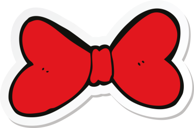 Bir insan tarafından çizilmiş karikatür papyonunun çıkartması.