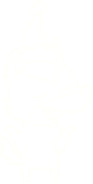 Bir insan tarafından çizilen Noel Köpeği Tebeşiri