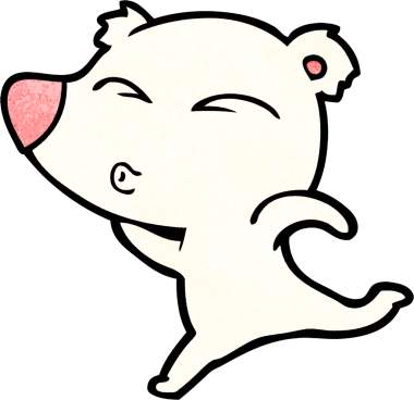 Bir insan tarafından çizilmiş kutup ayısı ıslığı.