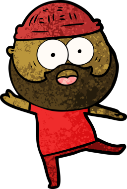 Bir insan tarafından çizilmiş sakallı bir adam.