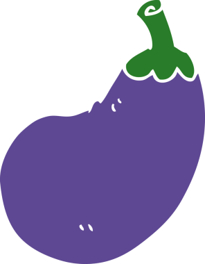 Bir insan tarafından çizilmiş patlıcan karalaması.