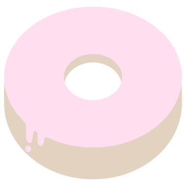 Bir insan tarafından çizilmiş çörek.