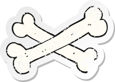 Bir insan tarafından çizilmiş bir karikatürün gerilimli çıkartması.