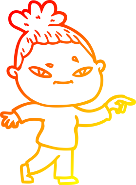 Bir insan tarafından çizilmiş bir karikatür kadın çizimi