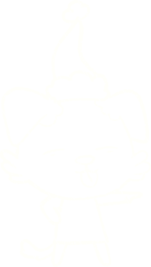 Bir insan tarafından çizilen Noel Köpeği Tebeşiri