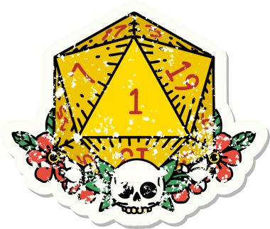 Doğal bir zarın grunge sticker 'ı bir insan tarafından çizilmiş çiçek elementleriyle yuvarlanıyor.