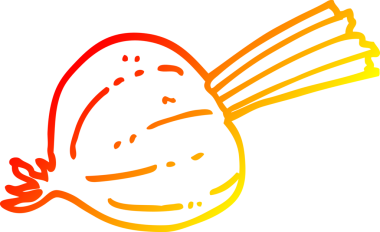 Bir insan tarafından çizilmiş eski bir soğanın sıcak çizgi çizimi