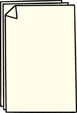 Bir insan tarafından çizilmiş tuhaf çizgi roman tarzı kağıt yığını.