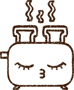 Bir insan tarafından çizilmiş tost makinesi kömürü.