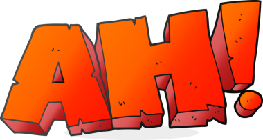 Serbest çizim karikatür ah! Bir insan tarafından çizilmiş bağır