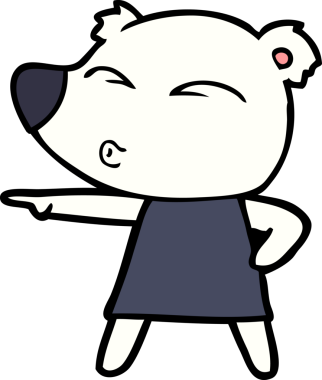 Bir insan tarafından çizilmiş kutup ayısı karikatürü