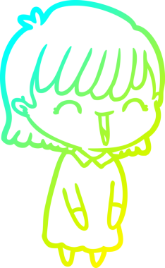 Bir insan tarafından çizilmiş bir karikatür kadın çizimi.