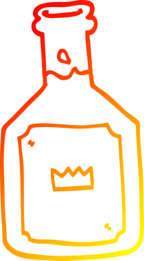 Bir insan tarafından çizilmiş alkollü bir karikatür çizimi.