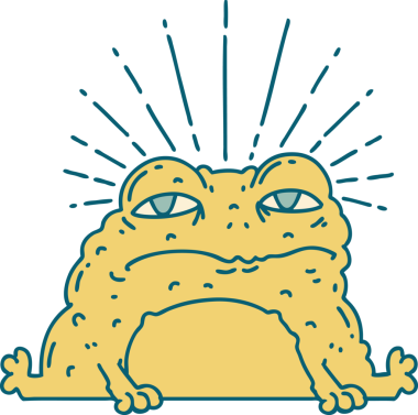 Bir insan tarafından çizilmiş geleneksel bir dövme karakteri çizimi