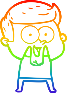 Bir insan tarafından çizilmiş mutlu bir adamın çizgi çizimi.