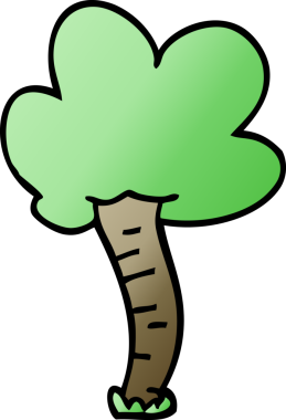 Bir insan tarafından çizilmiş karalama ağacı.