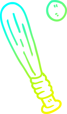 Bir insan tarafından çizilmiş sopa ve topun soğuk eğimli çizgisi.