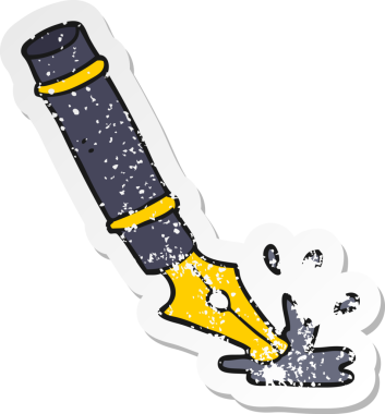 Bir insan tarafından çizilmiş karikatür dolmakalemi.