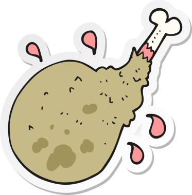 Bir insan tarafından çizilmiş bir karikatür etiydi.