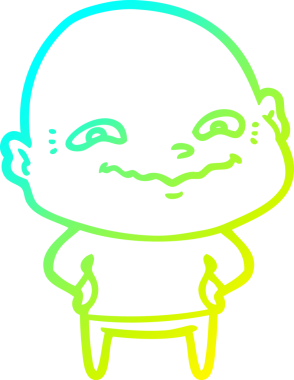 Bir insan tarafından çizilmiş ürpertici bir çizgi film çizimi.