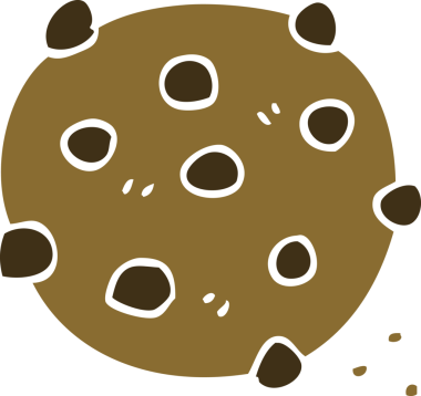 Bir insan tarafından çizilmiş çikolatalı kurabiye.