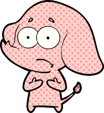 bir insan tarafından çizilmiş belirsiz bir fil.