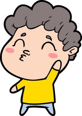 Çizgi film adamı somurtuyor Bir insan tarafından çizilmiş