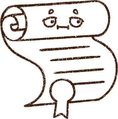 Bir insan tarafından çizilmiş Sertifika Kömürü Çizimi