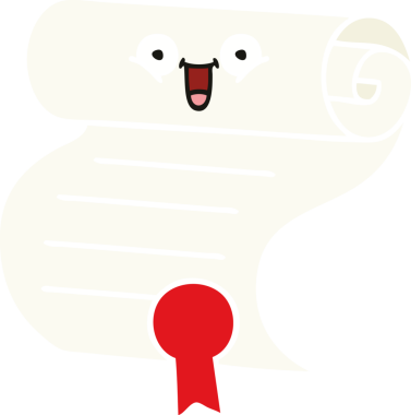 Bir insan tarafından çizilen sözleşmenin düz renkli retro karikatürü