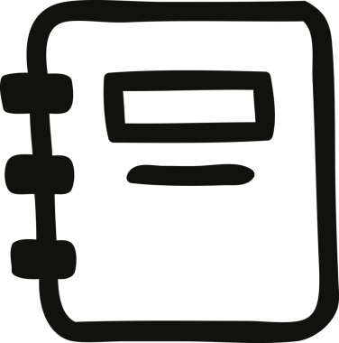 bir insan tarafından çizilmiş bir kitap simgesi