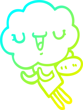 Bir insan tarafından çizilmiş, soğuk bir çizgi roman çizimi.