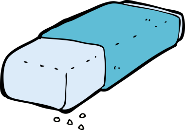 bir insan tarafından çizilmiş karikatür silgisi.