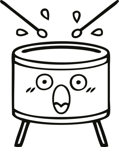 Bir insan tarafından çizilmiş davul çizimi