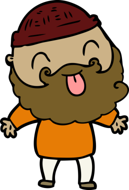 Bir insan tarafından çizilmiş sakallı bir adam.