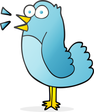 Bir insan tarafından çizilmiş serbest çizgi film kuşu.