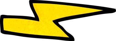 Bir insan tarafından çizilmiş karalama yıldırımı.