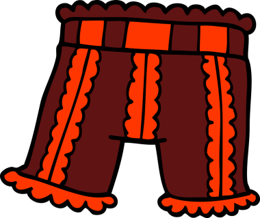 Bir insan tarafından çizilmiş karalama iç çamaşırı.