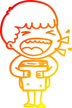 Bir insan tarafından çizilmiş gülen adamın sıcak çizgi çizimi.