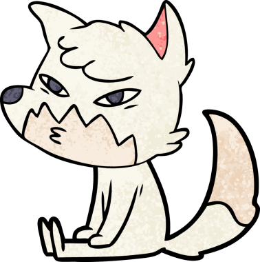 Bir insan tarafından çizilmiş akıllı çizgi film tilkisi.